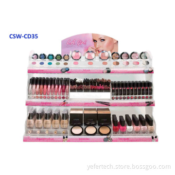 Acrylic Cosmetic counter display stand (CSW-CD35)